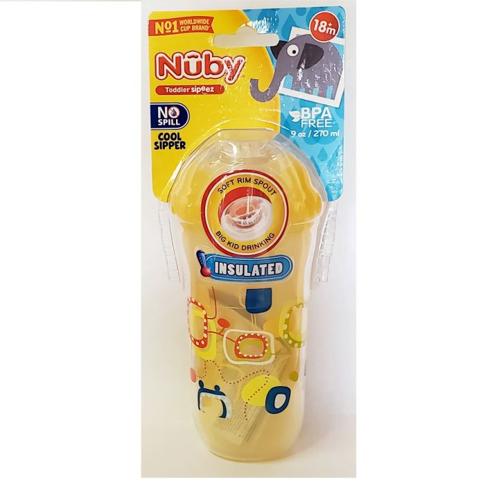 Nuby 9 Oz Insulated Sipster W/No Spill Lid