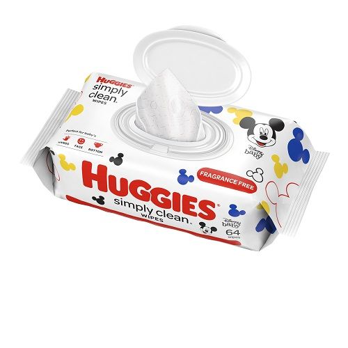 Huggies Wipes Simply Clean Fragrance Fee Pop-Top (64 Ct) 
