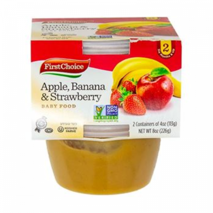 First Choice Apple-Banana-Strawberry 4 Oz (10 X 2 Pack)