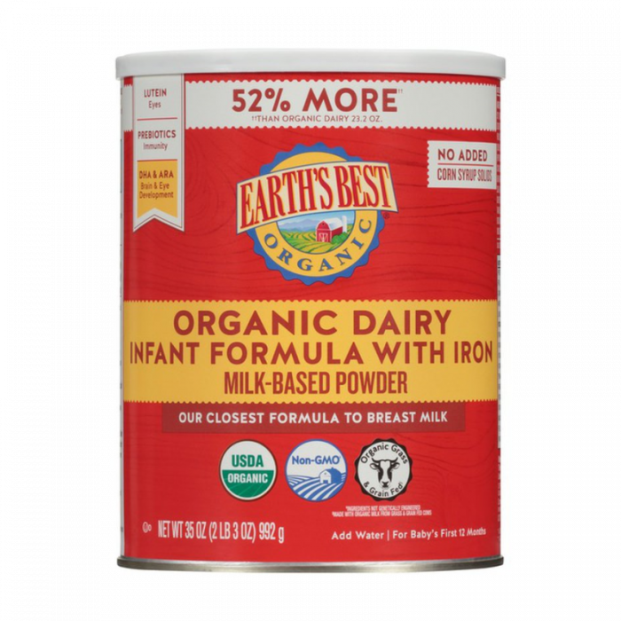 Earth's Best Organic Dairy Powder Formula (32 OZ)