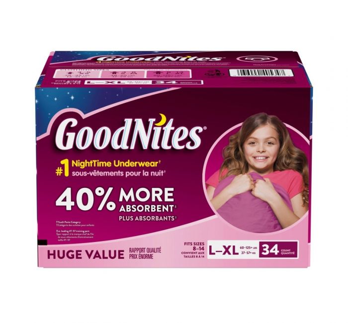 Goodnites Bedtime Pants L/XL (34 Ct)