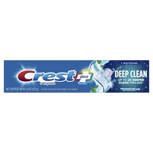 Crest Complete Plus Whitening Deep Clean Effervescent Mint (5.4 Oz) 