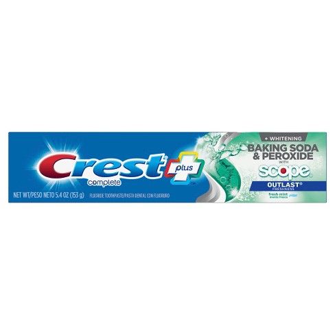 Crest Complete Plus Whitening Bs Peroxide W/ Scope Fresh Mint (5.4 Oz) 
