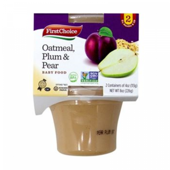 First Choice Oatmeal-Plum-Pear 4 Oz (10 X 2 Pack)