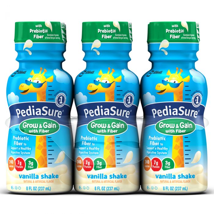  Pediasure W/ Fiber, Vanilla Shake 8 Oz (4 X 6 Pack)