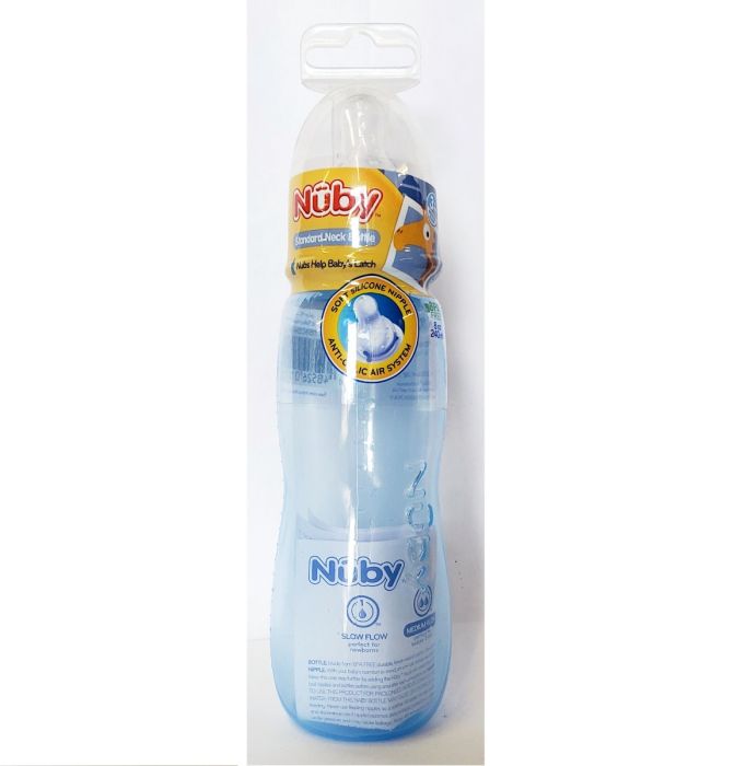 Nuby 8 Oz Tinted Feeding Nurser Medium Flow Nipple 3M+