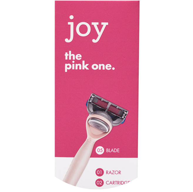 Joy, The Pink One, Handle + 2 Razor Blade Refills
