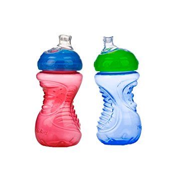 Nuby 2Pk Easy Grip 10 Oz No Spill Sipper