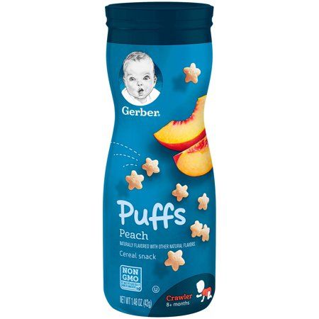 Gerber Puffs Peach Cereal Snack  (6 X 1.48 Oz) 