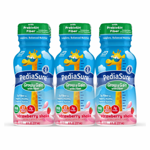  Pediasure W/ Fiber, Strawberry Shake 8 Oz (4 X 6 Pck)